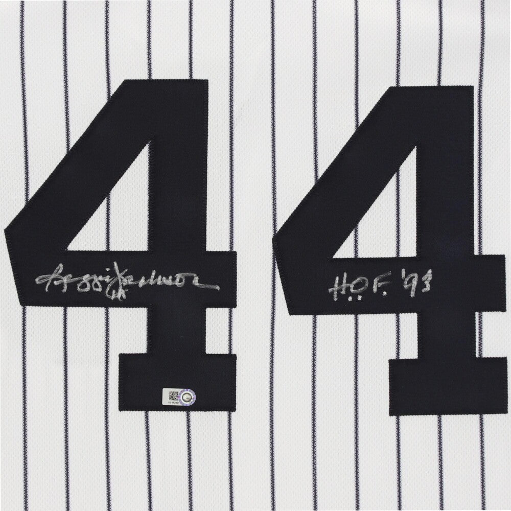 Reggie Jackson New York Yankees Fanatics Autographed White Nike Replica Replica Replica Jersey with "HOF 93" Inscription