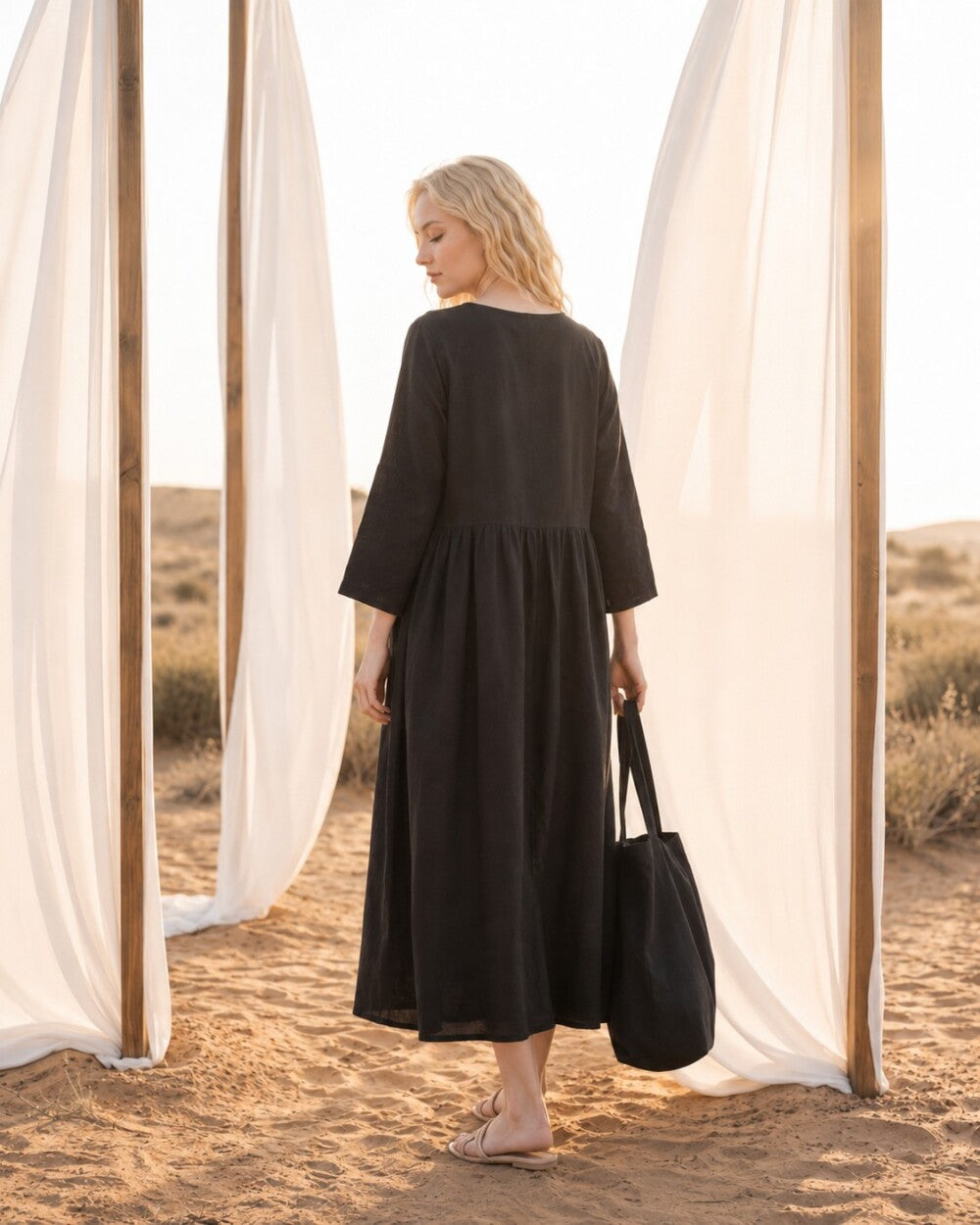 Sabine Linen Dress